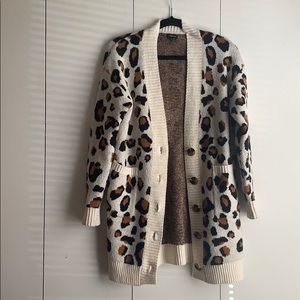 Leopard Print long length cardigan
